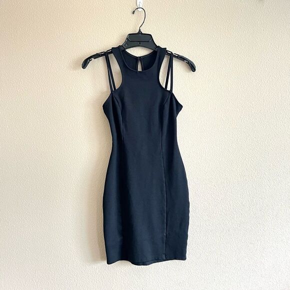 Foreign Exchange Mini Black Bodycon Dress - Picture 1 of 7